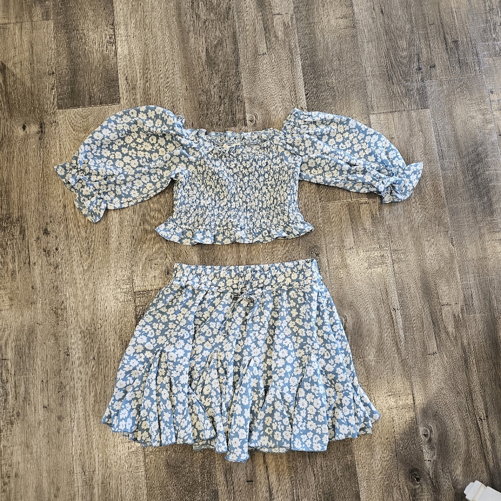 Two Piece Skort/Crop Top